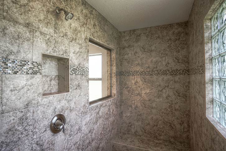 Master Shower W Floor To Ceiling Tile Rjm Custom Homes