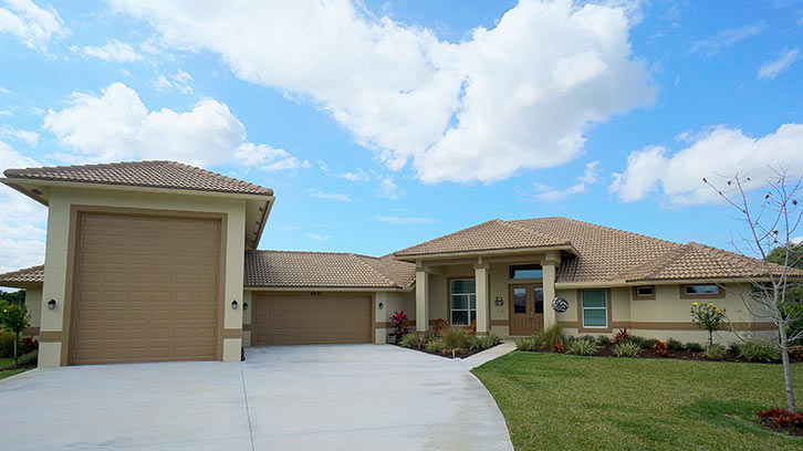 Custom Elevation Featuring Rv Garage Rjm Homes Custom Elevation Featuring Rv Garage, Homes With Rv Garages In Florida