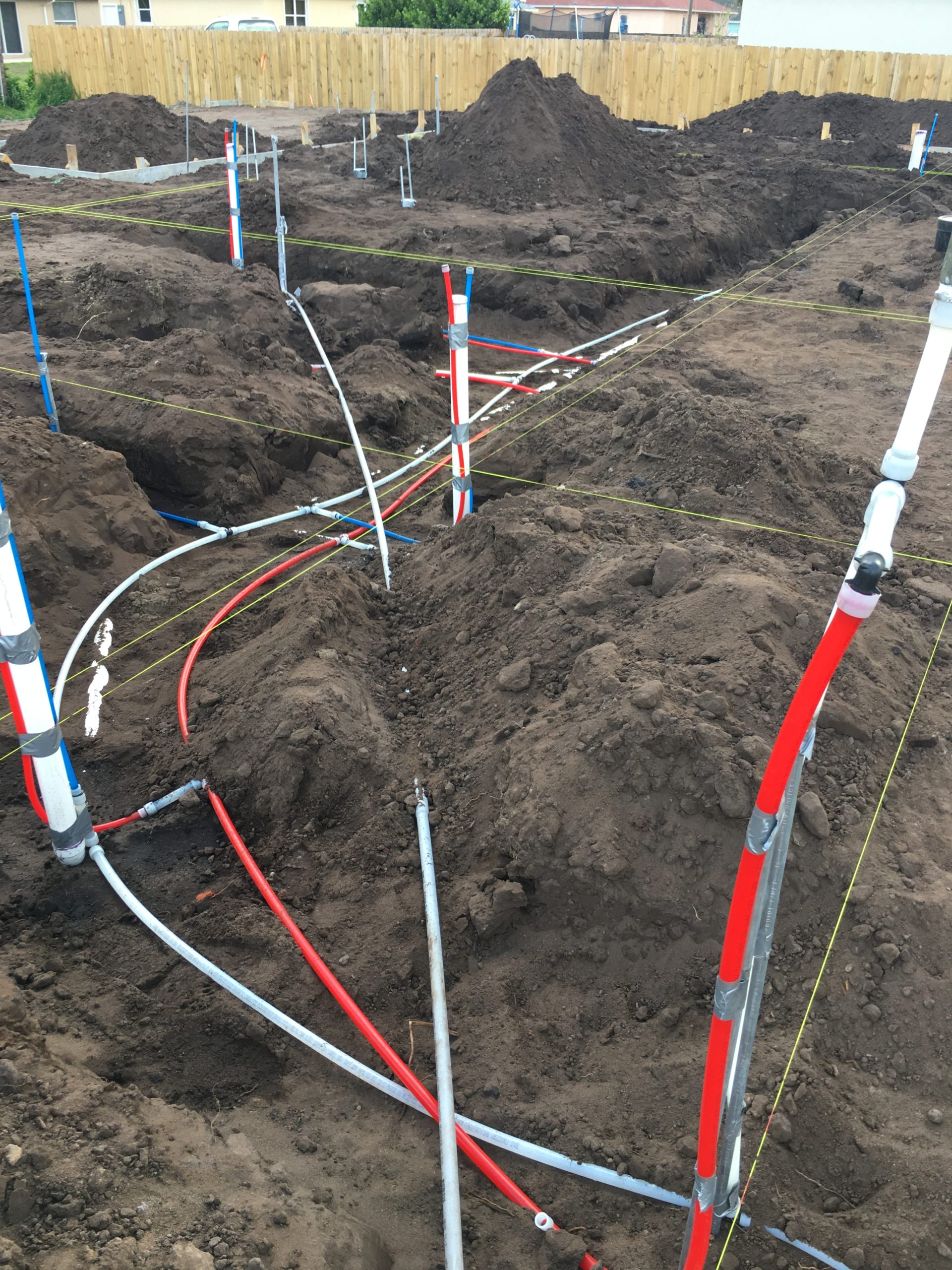 Underground Plumbing RJM Custom Homes