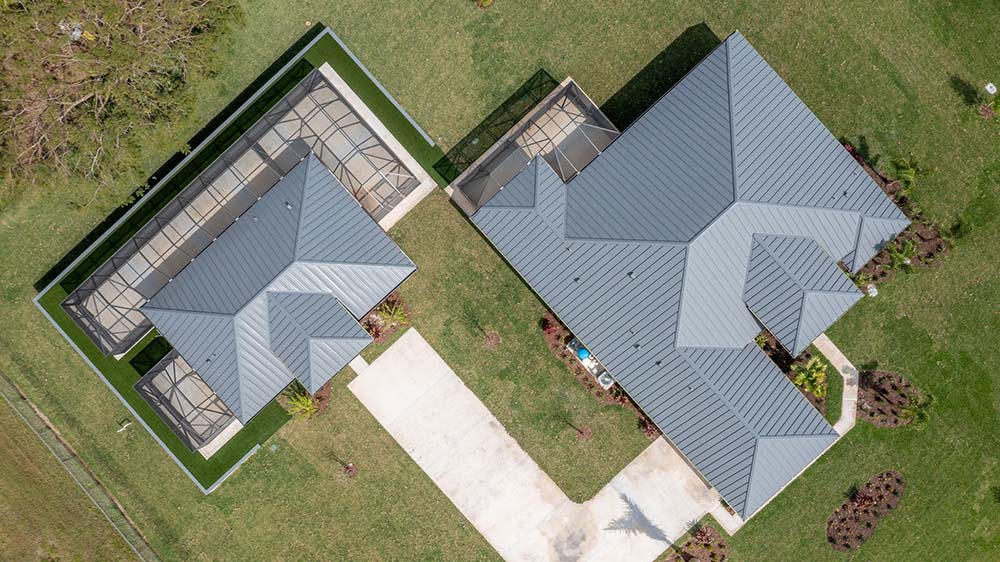 Overhead View of Sage 5/3 with Guest House - RJM Custom Homes